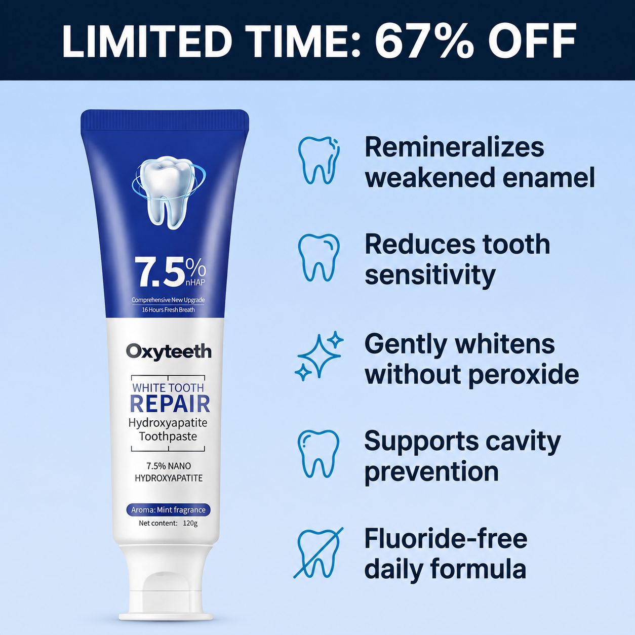 Oxyteeth Enamel Strengthening Toothpaste